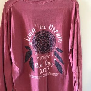 Pi Beta Phi Comfort Colors long sleeve t-shirt